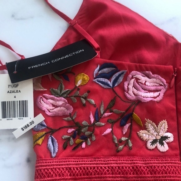 FRENCH CONNECTION Women's Embroidered Tulle Dress Size 4 NWT - Picture 13 of 16